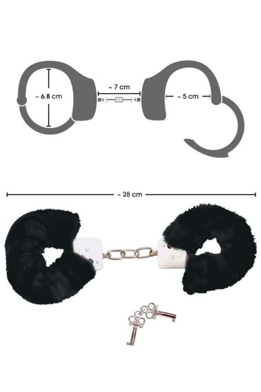 Металлические наручники с мехом Handcuffs Bad Kitty 2