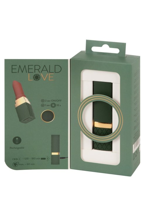Luxurious Lipstick Vibrator Emerald Love