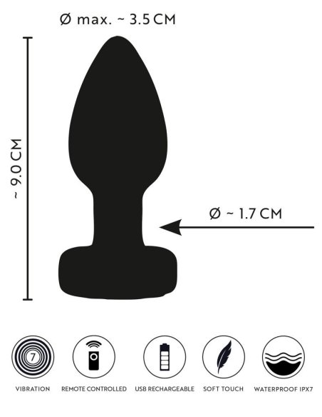 Vibrokupa RC Flashing Butt Plug with Vibration ANOS