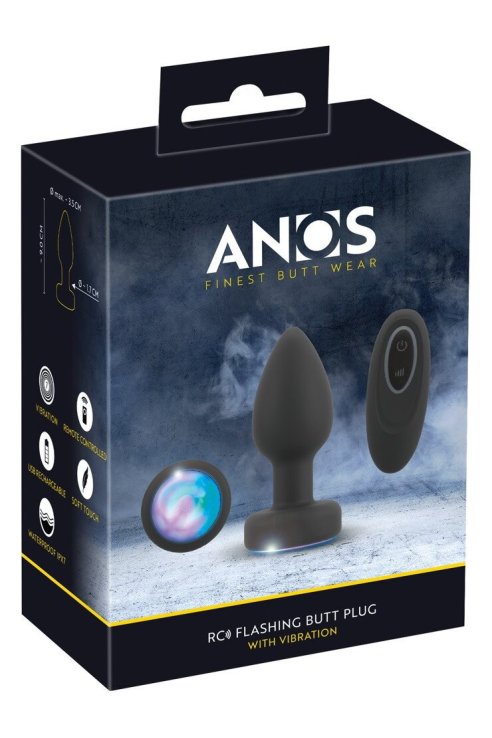 Vibrokupa RC Flashing Butt Plug with Vibration ANOS