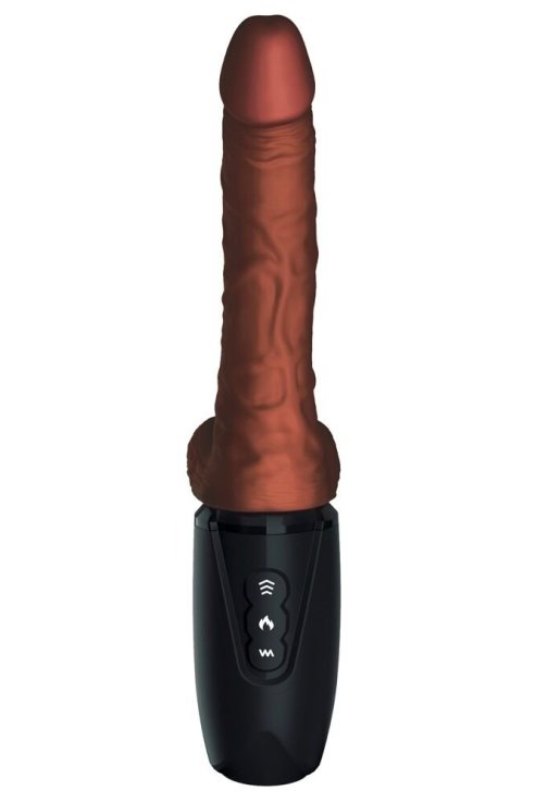 Vibrating 7.5" Thrusting Cock with Balls King Cock Plus