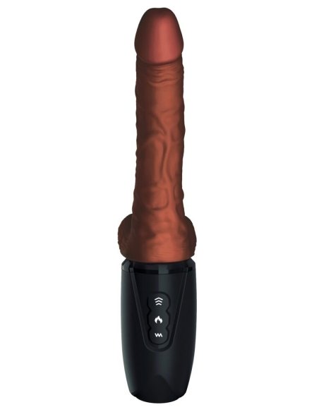 Vibrating 7.5" Thrusting Cock with Balls King Cock Plus