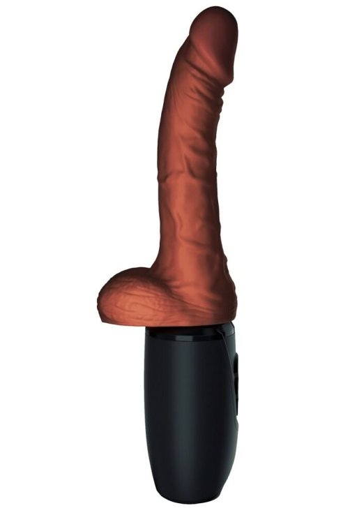 Vibrating 7.5" Thrusting Cock with Balls King Cock Plus