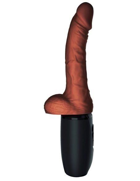 Vibrating 7.5" Thrusting Cock with Balls King Cock Plus