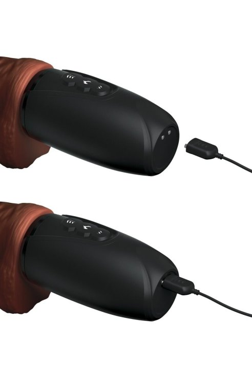 Vibrating 7.5" Thrusting Cock with Balls King Cock Plus