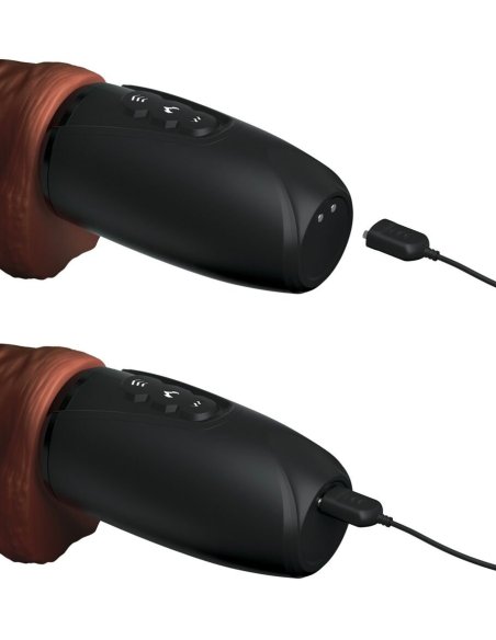 Vibrating 7.5" Thrusting Cock with Balls King Cock Plus
