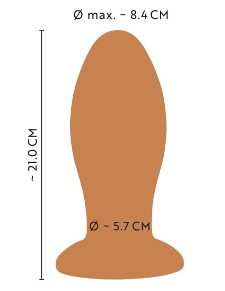 Soft Butt Plug with suction cup ANOS XXL