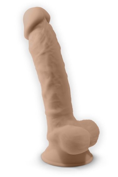 Realistic vibrator with a strong suction cup and RC 8“ Model 1 Vibration with LRS 2