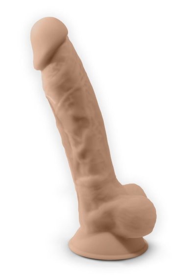 Realistic vibrator with a strong suction cup and RC 8“ Model 1 Vibration with LRS