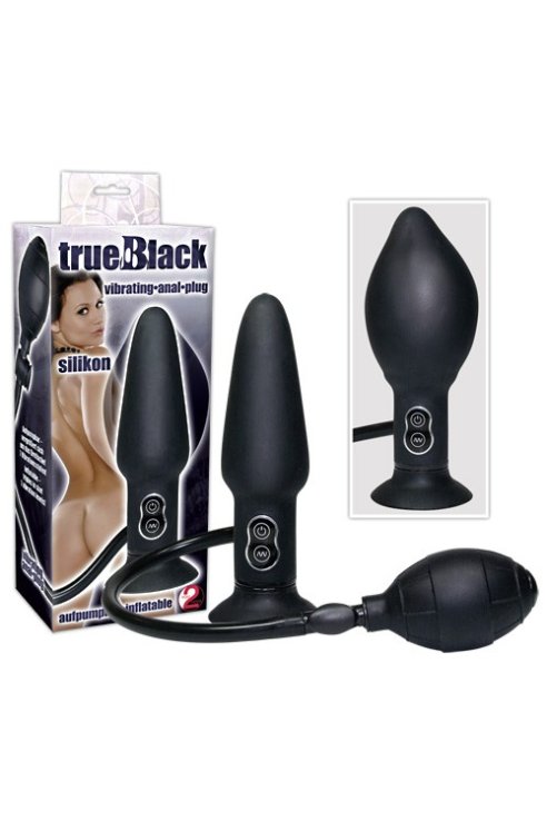 Вибро-анальная пробка True Black Vibrating Anal Plug