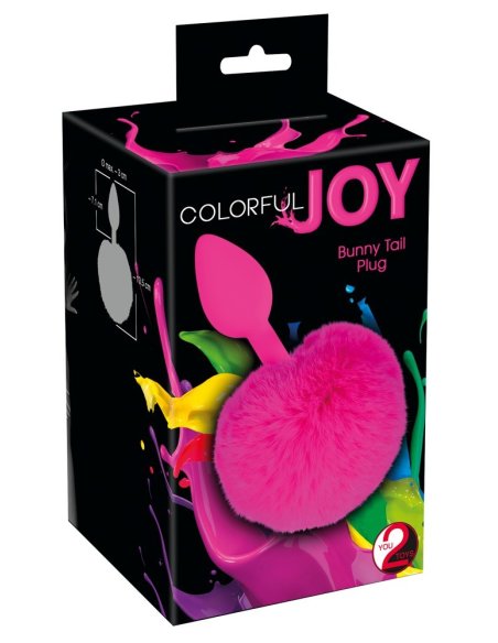 Анальная пробка Colorful Joy Bunny Tail