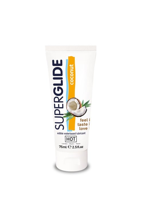 Лубрикант HOT Superglide edible waterbased - COCONUT 75ml