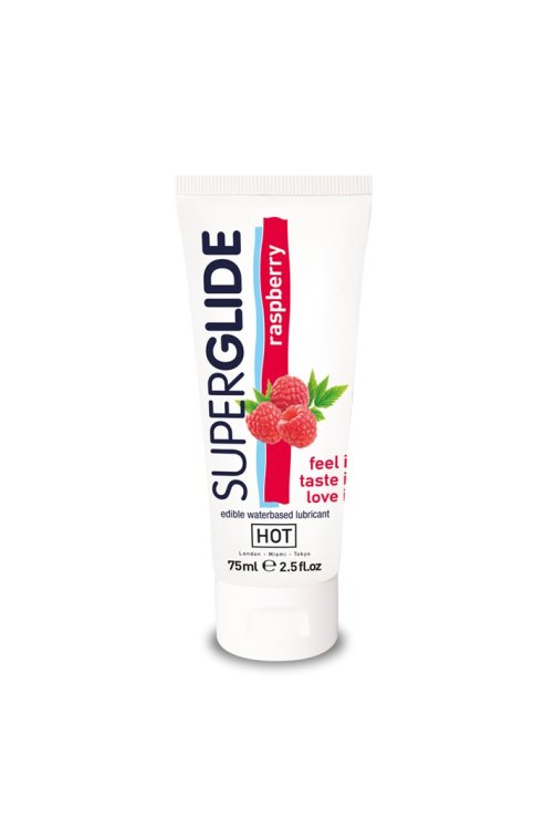 Lubricant HOT Superglide edible waterbased - Raspberry 75ml