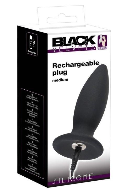 Анальная пробка Black Velvets Recharge Plug M