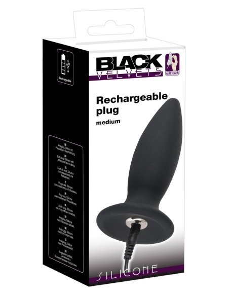 Анальная пробка Black Velvets Recharge Plug M