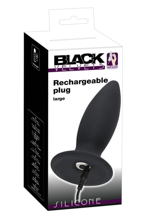 Анальная пробка Black Velvets Recharge Plug L