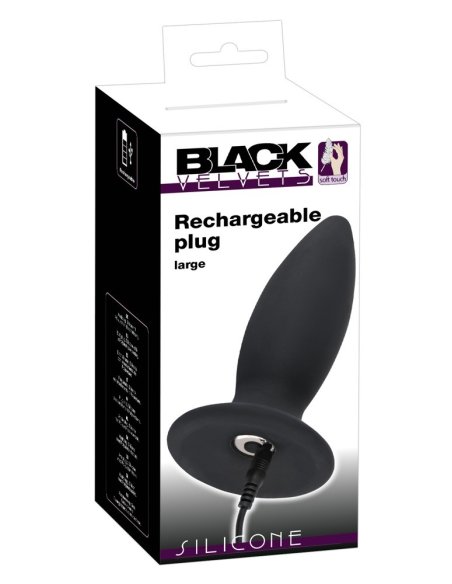 Анальная пробка Black Velvets Recharge Plug L