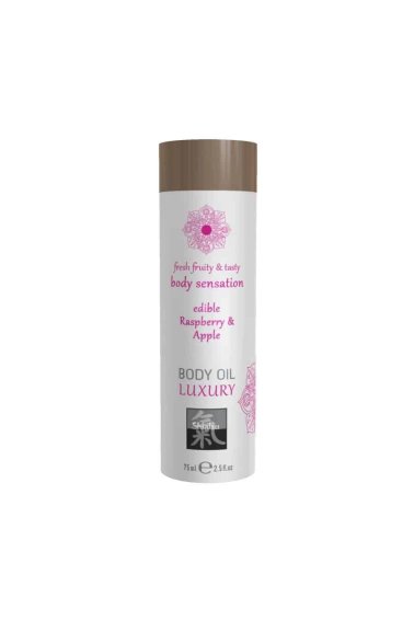 Shiatsu BODY OIL LUXURY edible Raspberry & Apple