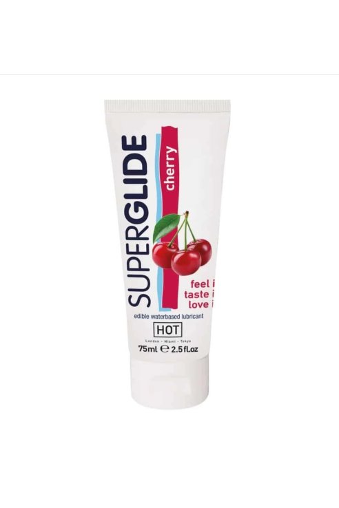 Lubricant HOT Superglide edible waterbased - Strawberry 75ml