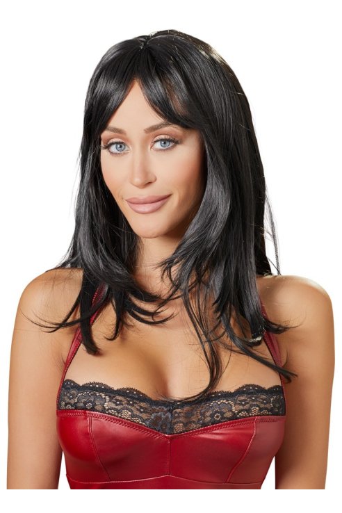 Perika Long Black Wig