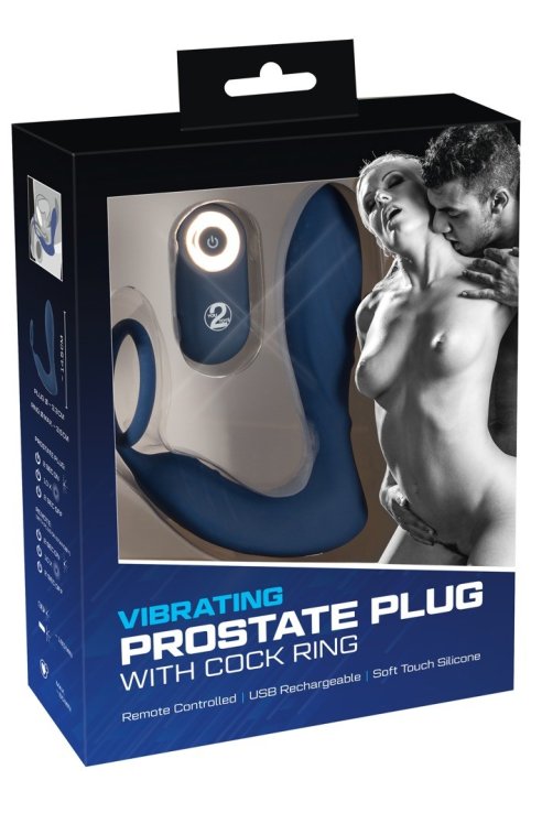 Вибромассажер + кольцо для пениса  Vibrating Prostate Plug with Cock Ring