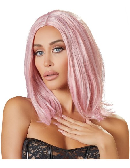Wig, bob, pink