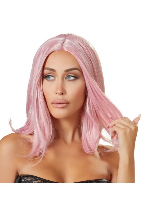 Wig, bob, pink