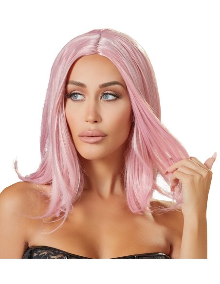 Wig, bob, pink