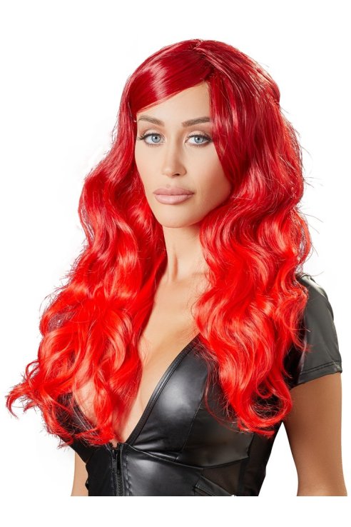 Парик Wig red wavy long