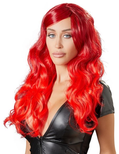 Парик Wig red wavy long