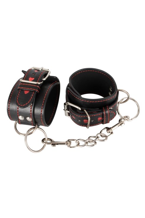 Leather Handcuffs BK