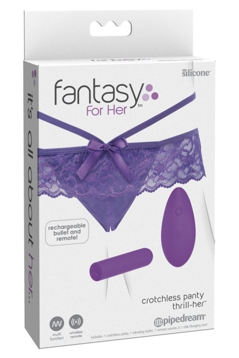 Vibrogaćice Crotchless Petite Panty Thrill-Her