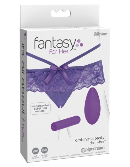 Vibrogaćice Crotchless Petite Panty Thrill-Her