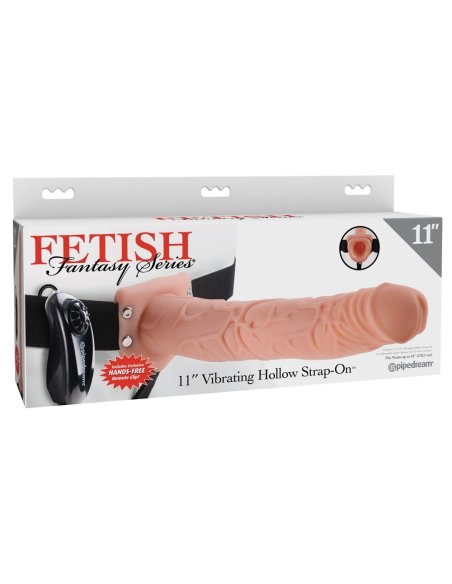 Vibrating Hollow 11 Strap-On