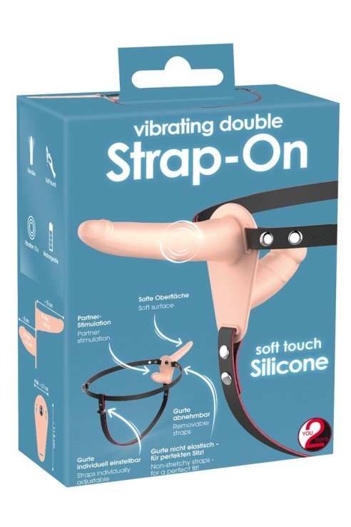 Двойной Страп-он Vibrating Double Strap-On