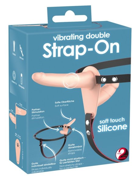 Двойной Страп-он Vibrating Double Strap-On