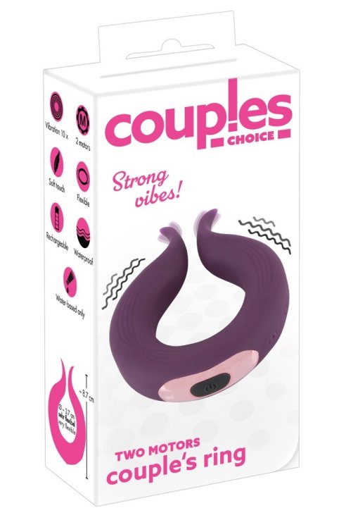 Vibrator Two Motors Couple’s Ring