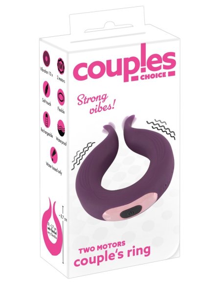 Vibrator Two Motors Couple’s Ring